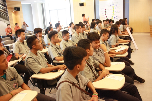 The group of Faculty 's teachers and Students (50 persons) from Amata Technological College, visit salt plant operation of Pimai Salt Company Limited at Pimai District Nakhonratchasima