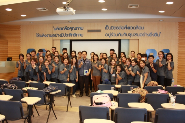 The group of Faculty 's teachers and students (45 persons) from Faculty of Technology, Mahasarakham University