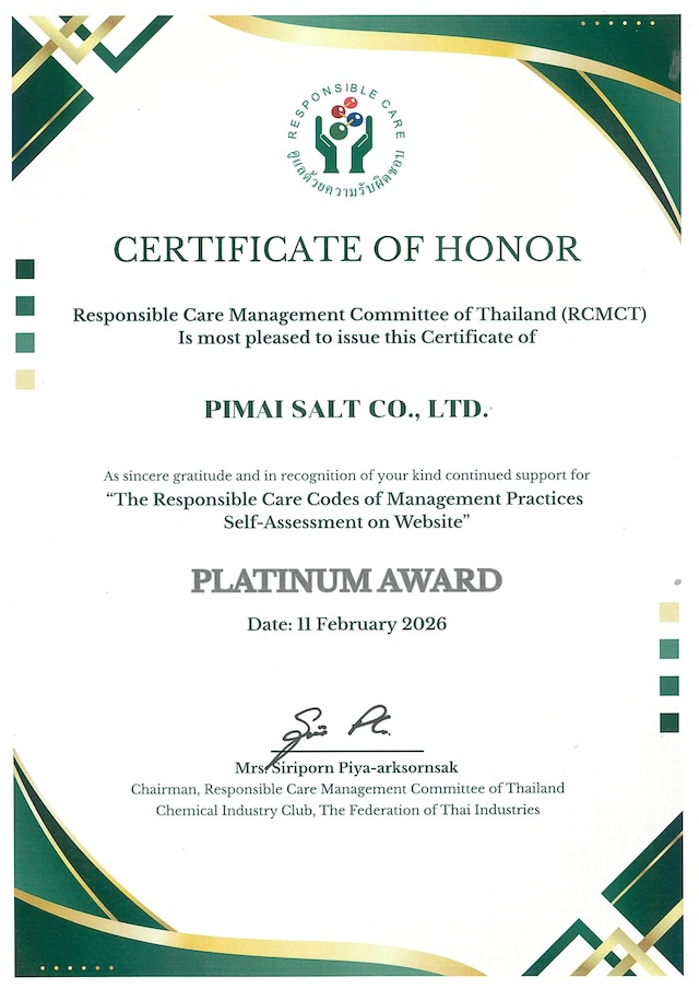 Responsible Care – Platinum Award 2026